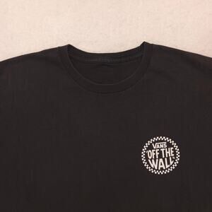 Vans Off the Wall Casual Crew Neck Graphic Shirt Mens Size Large L Black